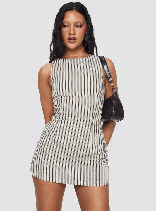 Yumiko | Striped Mini Dress