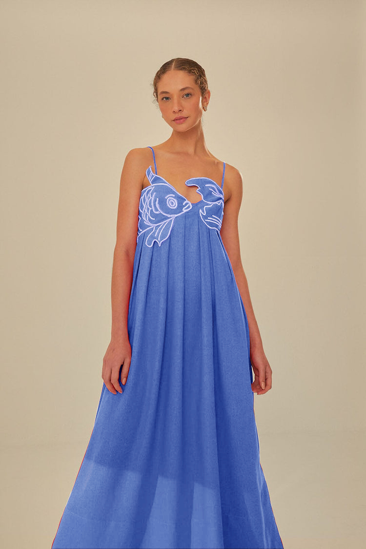 Lena | Fish Maxi Dress