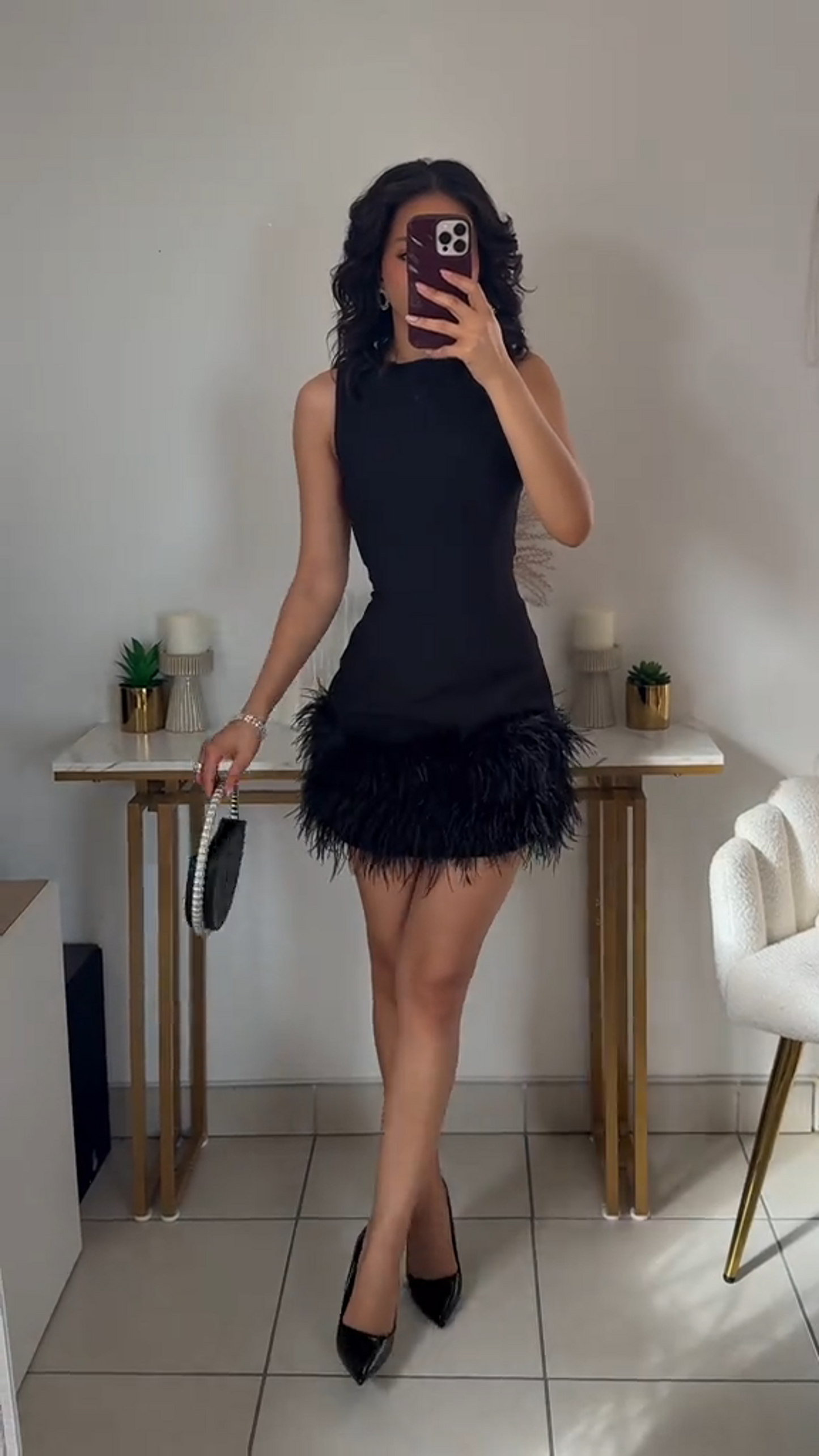 Claudia | Feather Dress