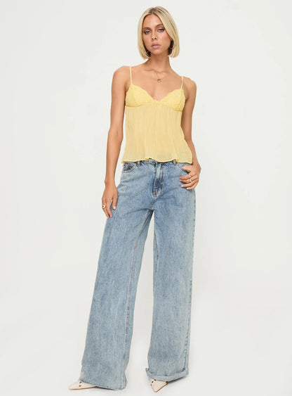 Faye | Lace Pleated Top