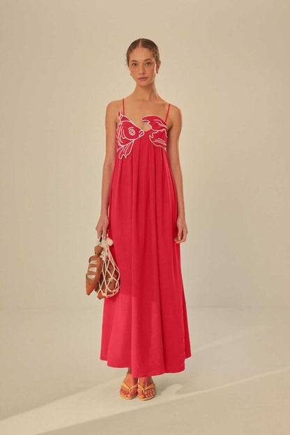 Lena | Fish Maxi Dress