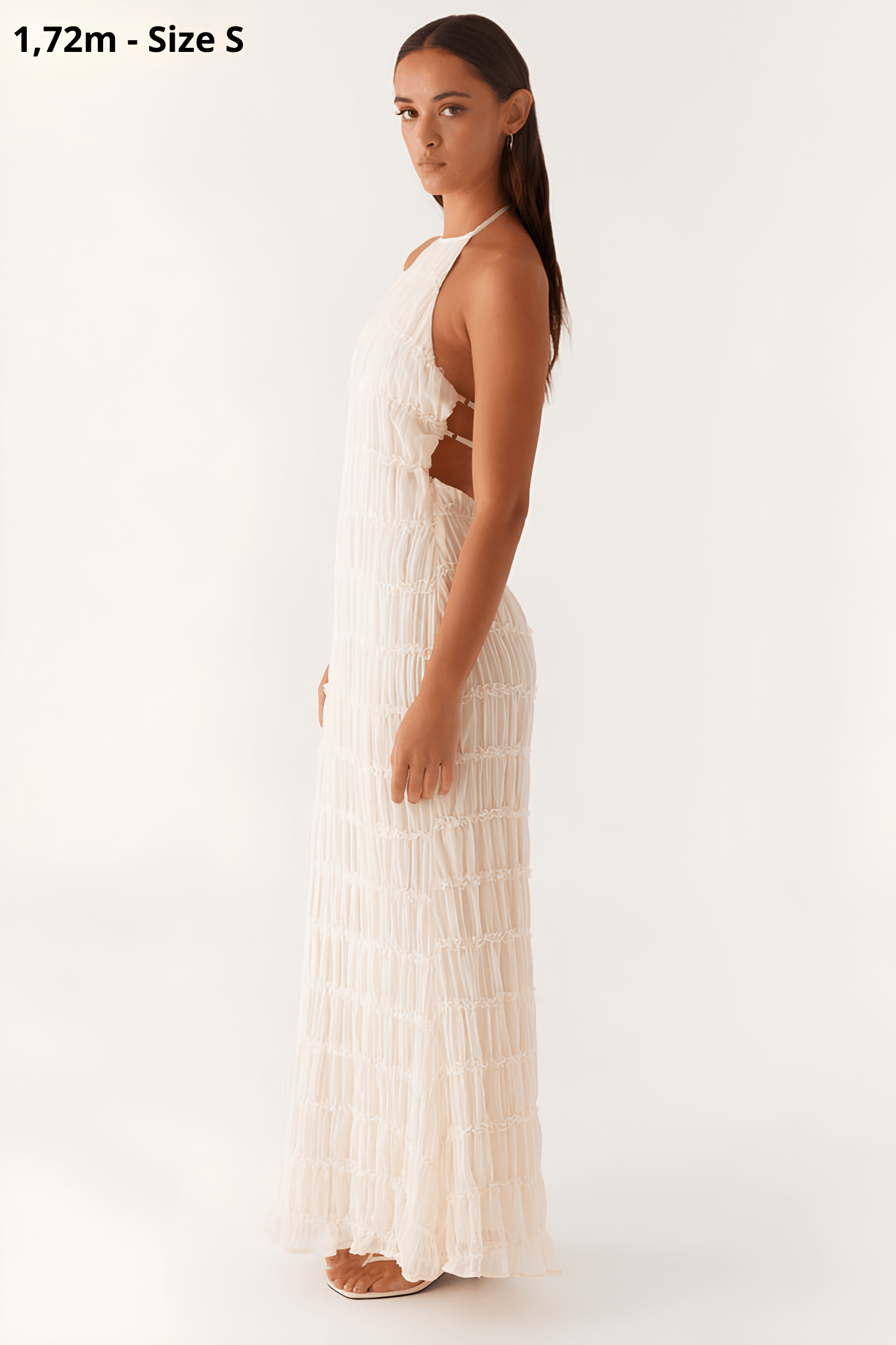 Aullie | Textured Halter Maxi Dress