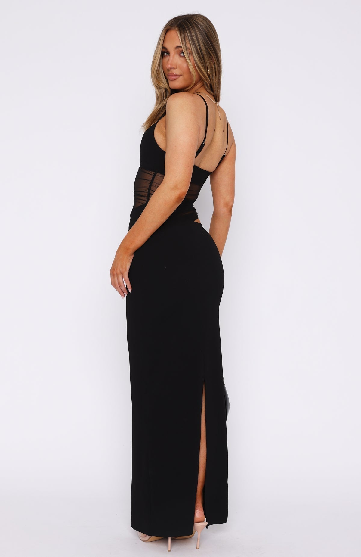 Valentina | Sheer Accent Maxi Dress