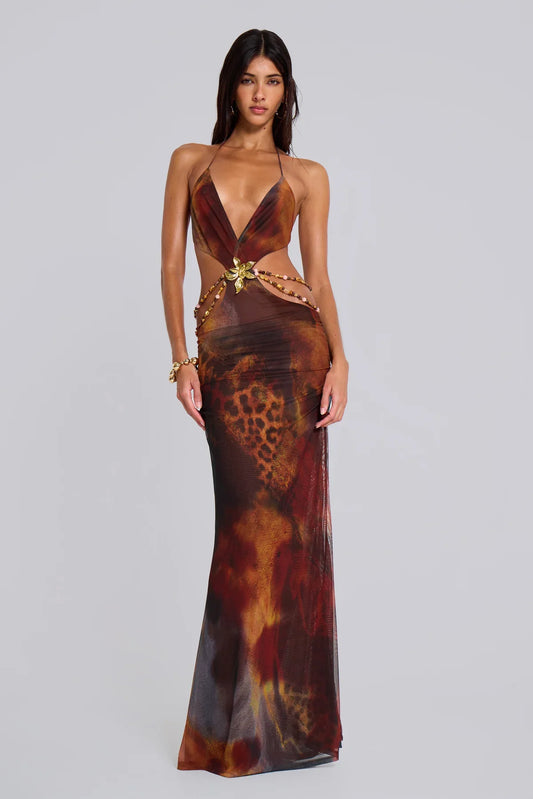 Lara | Wild Elegance Maxi Dress