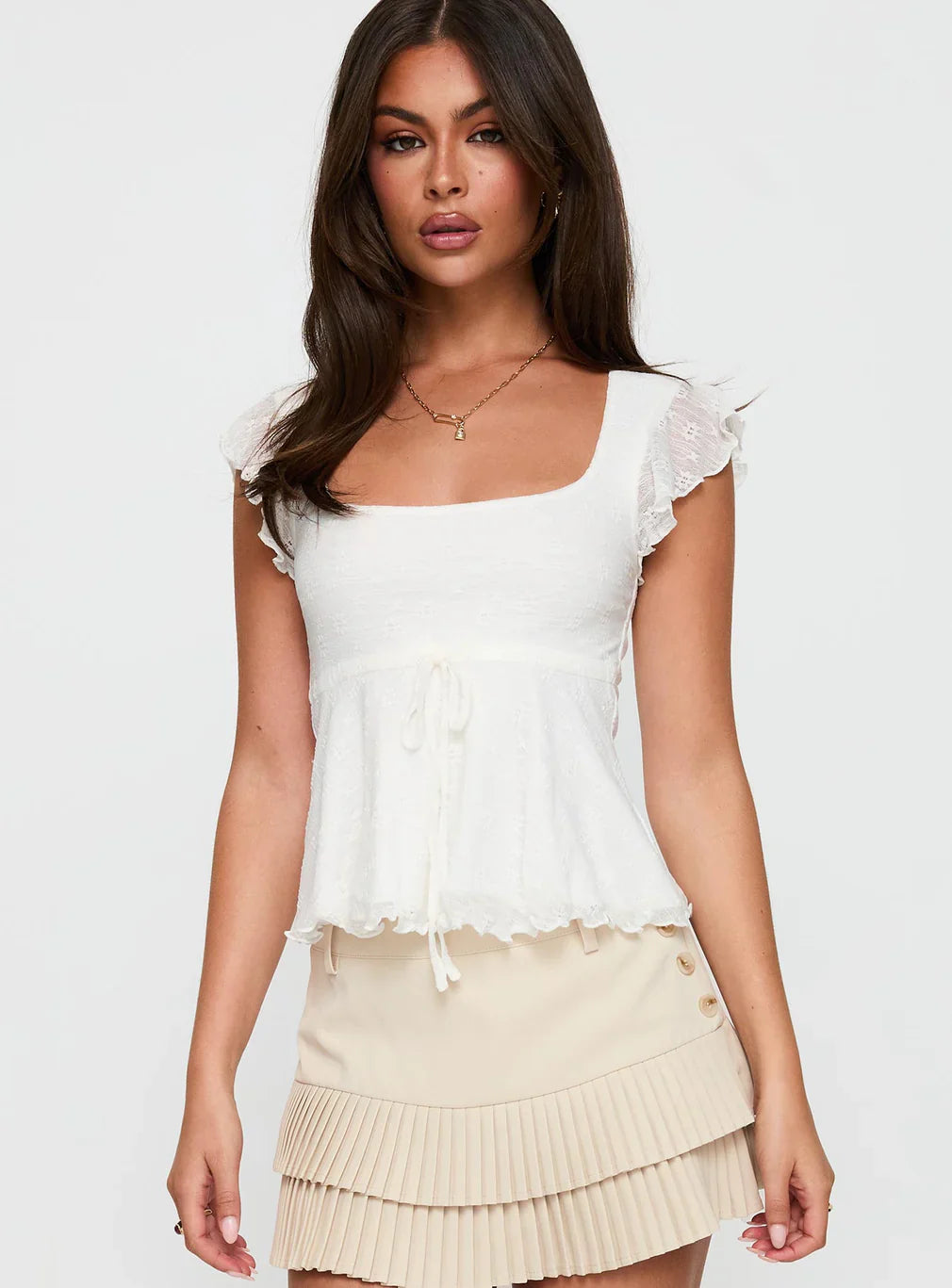 Deugh | Frill Lace Top