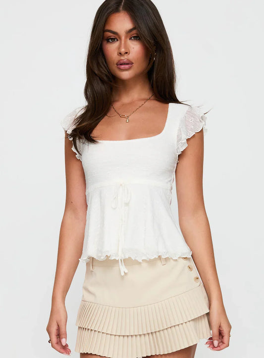 Deugh | Frill Lace Top