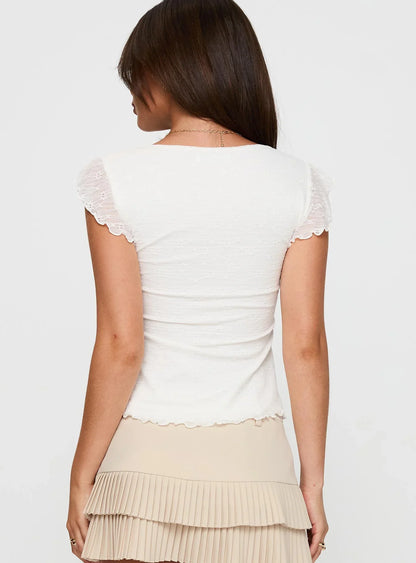Deugh | Frill Lace Top