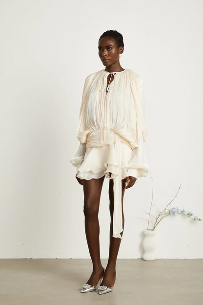 Marcelline | Pleated Ruffled Dress