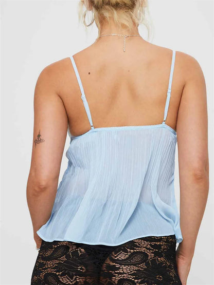 Faye | Lace Pleated Top