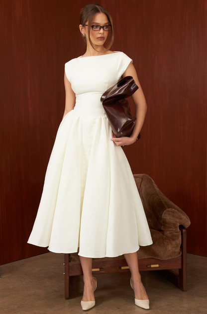 Debutante | Ivory Midi Dress