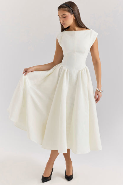 Debutante | Ivory Midi Dress